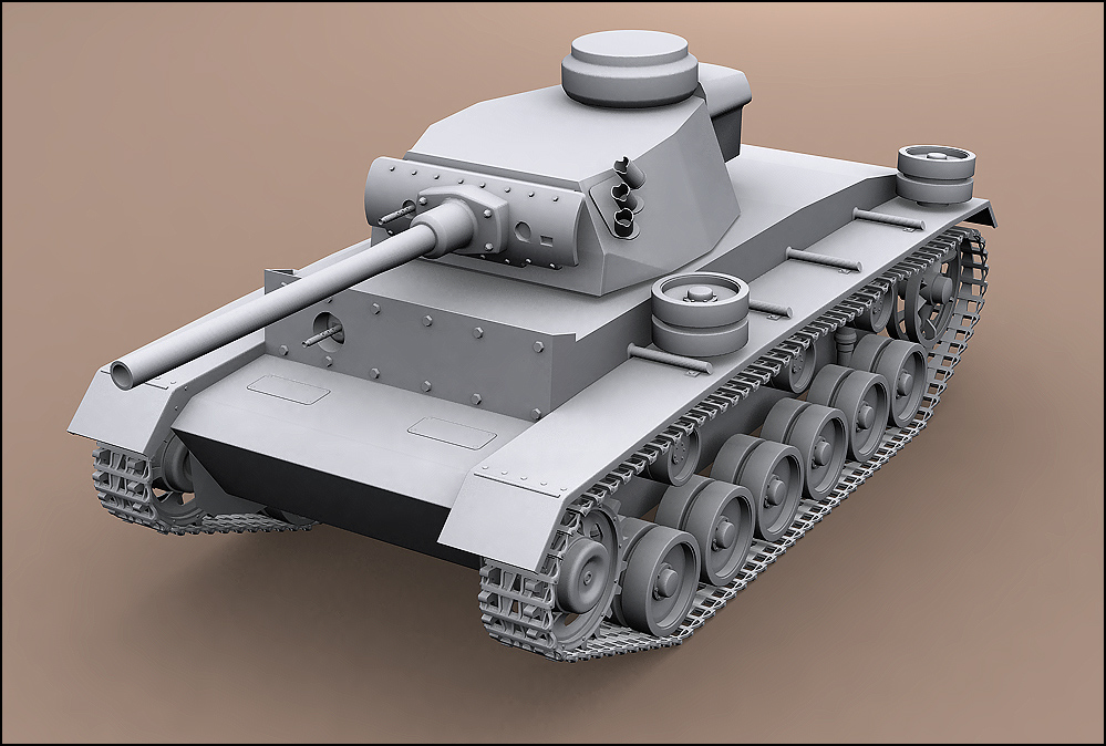 3D Panzer III - unfinished by pete-c-89 on DeviantArt