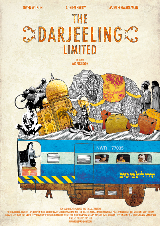 The Darjeeling Limited - Minimalist Movie Poster by PHINCREATIVE