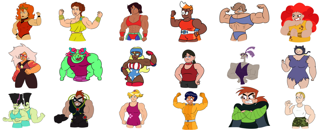 Muscle Women Sketches 2.0 by TopicalFriend777 on DeviantArt