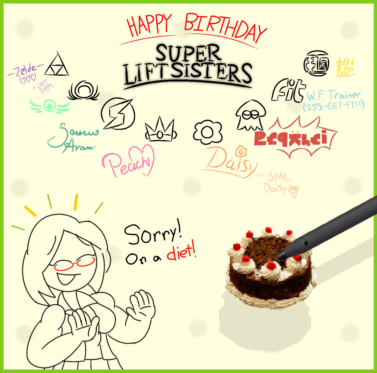 Happy Birthday, Super Lift Sisters! by TopicalFriend777 on DeviantArt