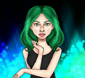 Green hair girl #2