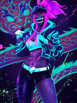 K/DA Akali - Neon by Hayes-irina