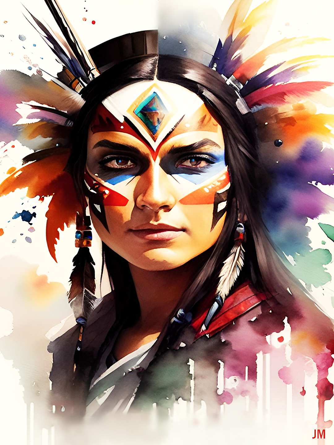 Painted Face Native by Canadragon on DeviantArt