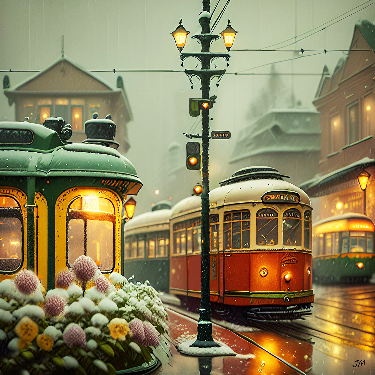 Snowy Old Vienna Street by Canadragon on DeviantArt