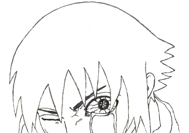 sasuke 2 para colorir