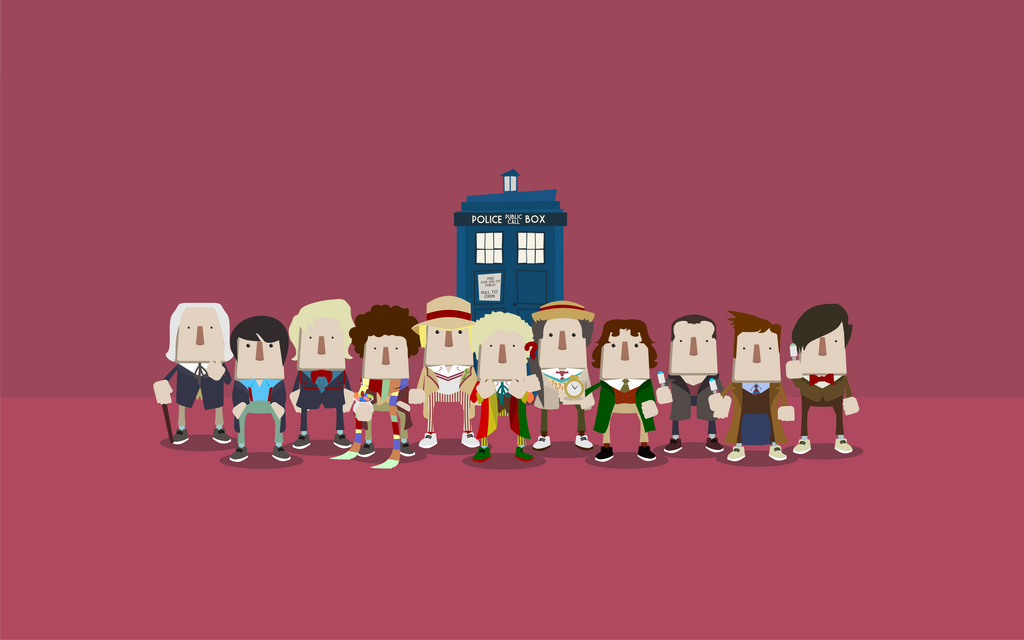 Dr Who, 11 Doctors, Cartoon Wallpaper by mikedicks on DeviantArt