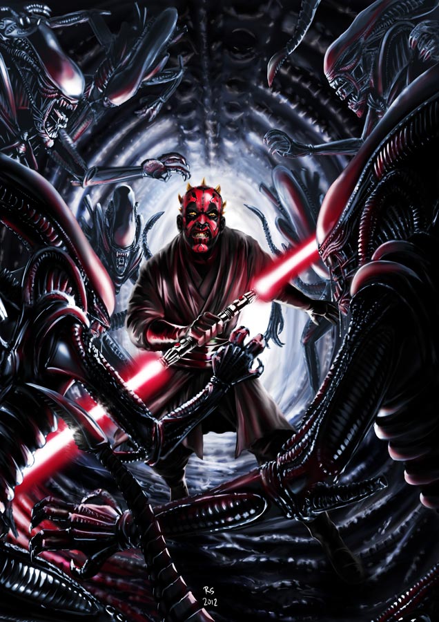 Darth Maul vs Aliens