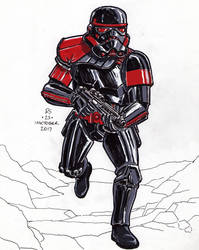 #Inktober pen sketch - Inferno Squad Stormtrooper