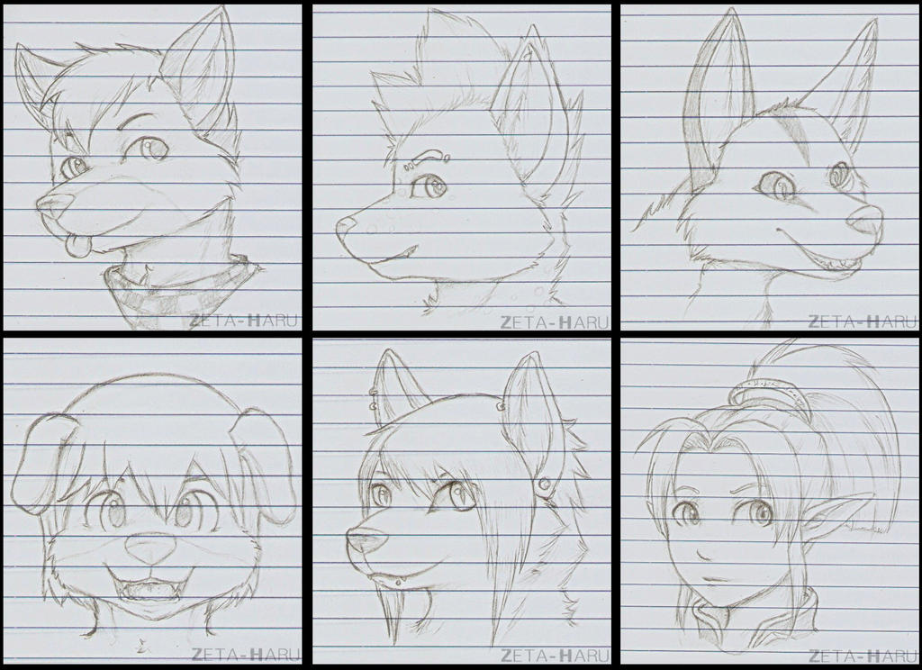 Headshot Sketches dA