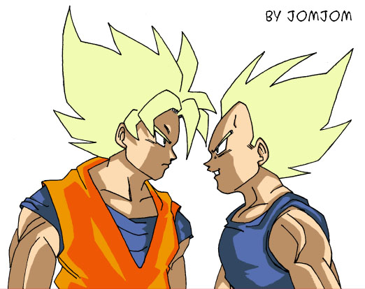 Goku vs. Vegeta by jomjom on DeviantArt Goku vs. Vegeta by jomjom on DeviantArt
