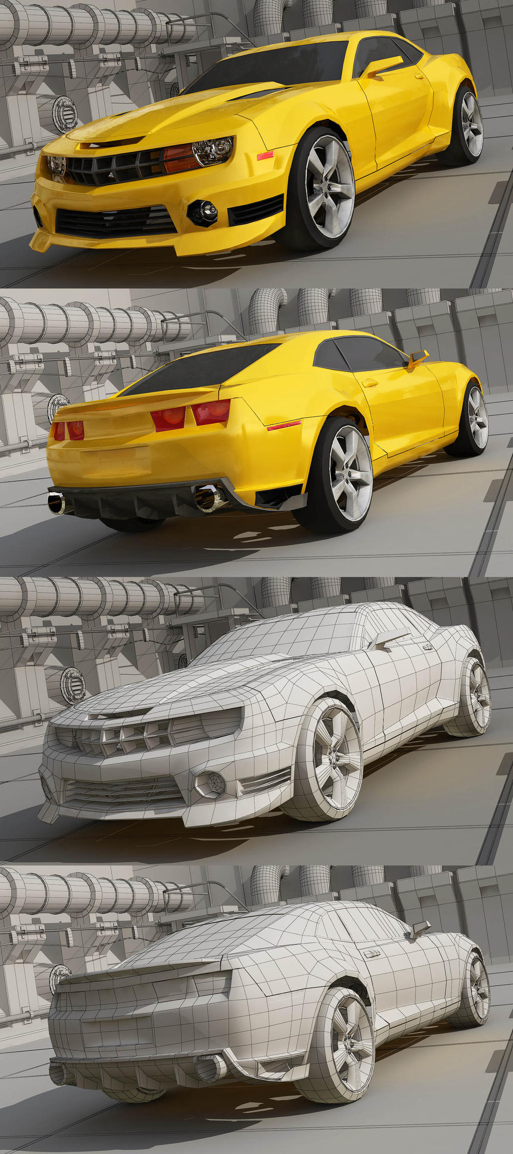 Chevrolet Camaro low poly