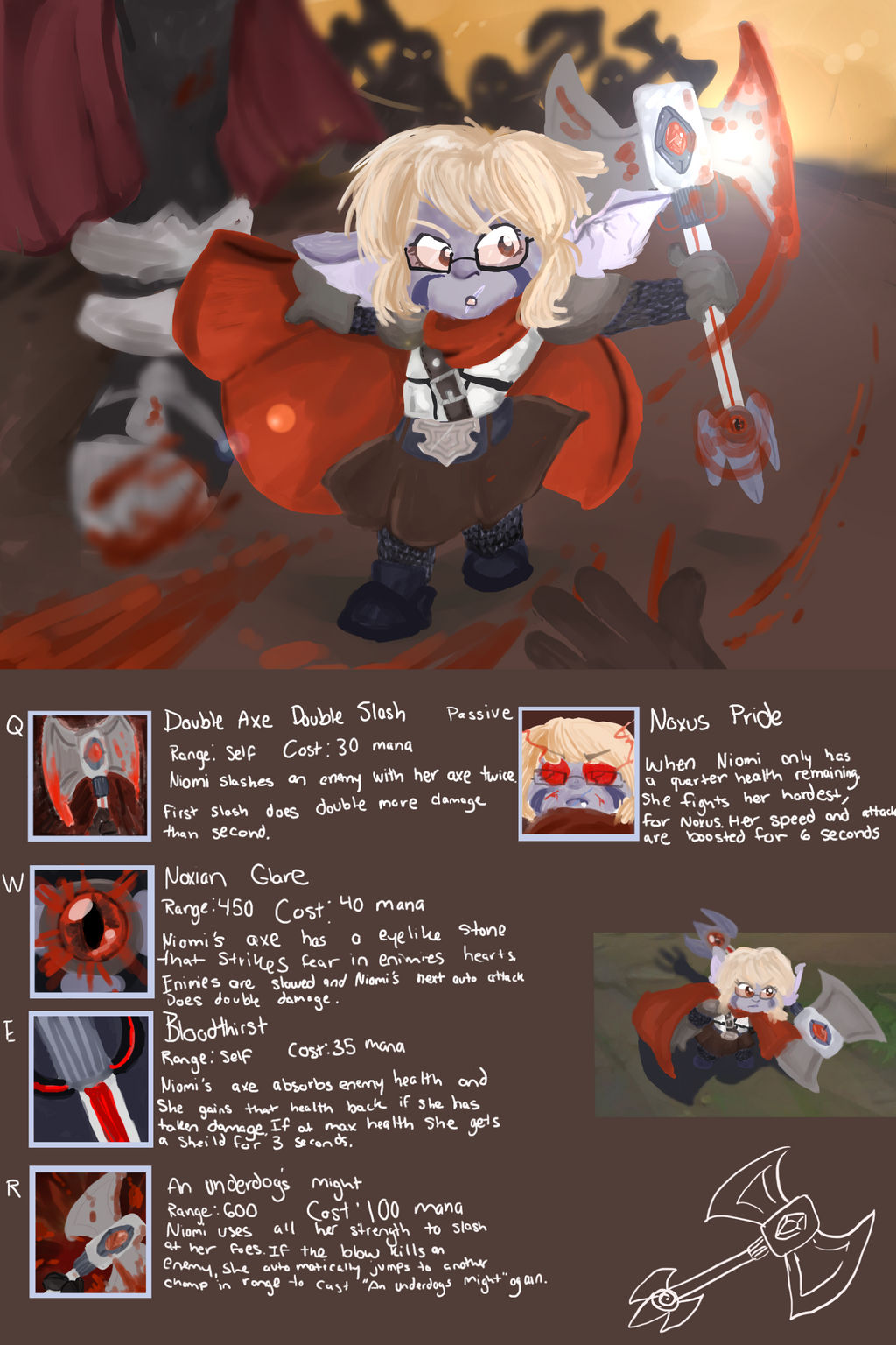 Niomi The Pride of Noxus by wackomako on DeviantArt