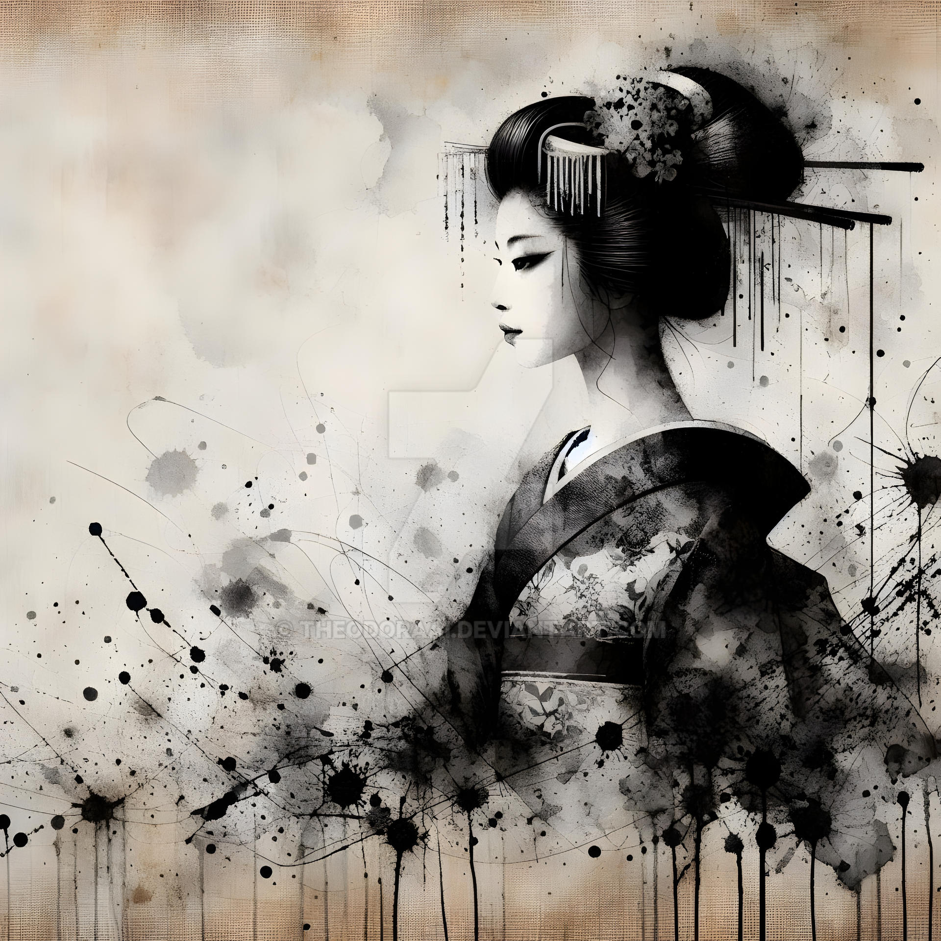 Ink Drawing 9 by TheodoraAI on DeviantArt