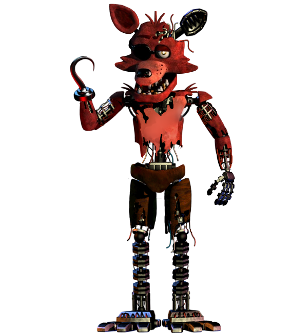 Withered Foxy Fnaf 1 - Free Transparent PNG Clipart Images Download