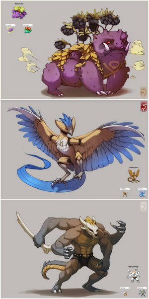 Pokefusion: Weeusaur, Kabucuno, Marochamp