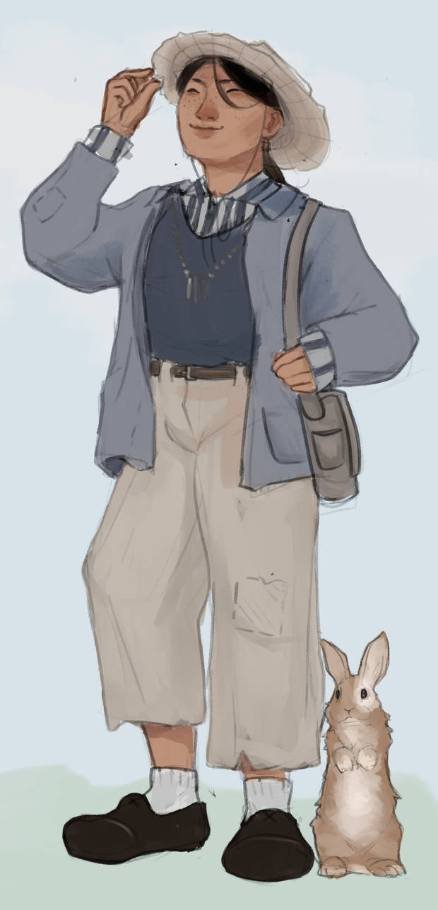 dude and his rabbit by Teaquilly on DeviantArt