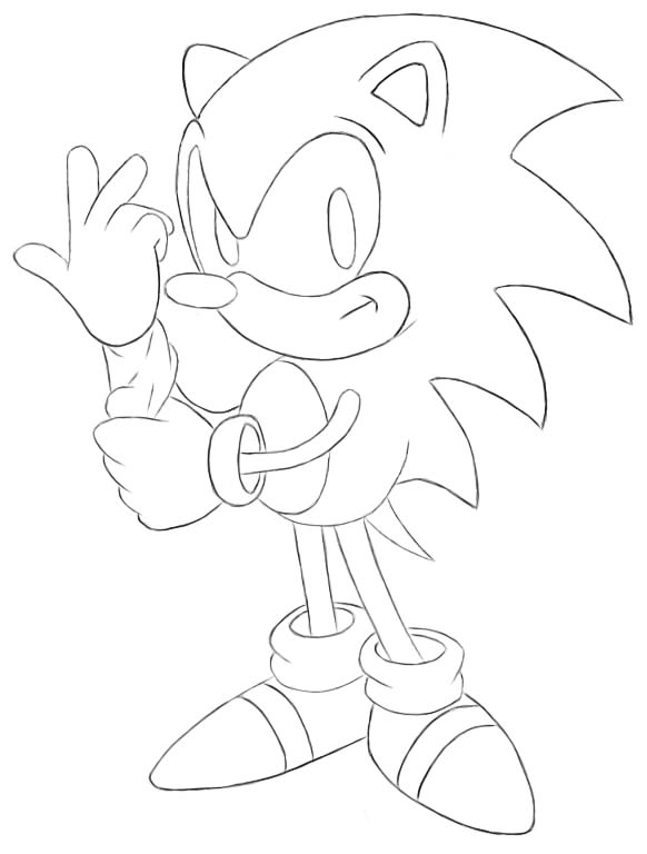 Vector Sonic Line Classic Sonic Lineart by Tengoku-Akatsuki on DeviantArt