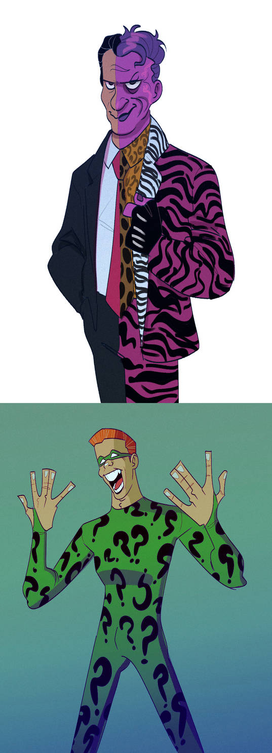 Absolute Riddler Face Two Face and Riddler by PandorasBox341 on DeviantArt
