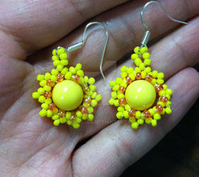 Sun Beaded Earrings