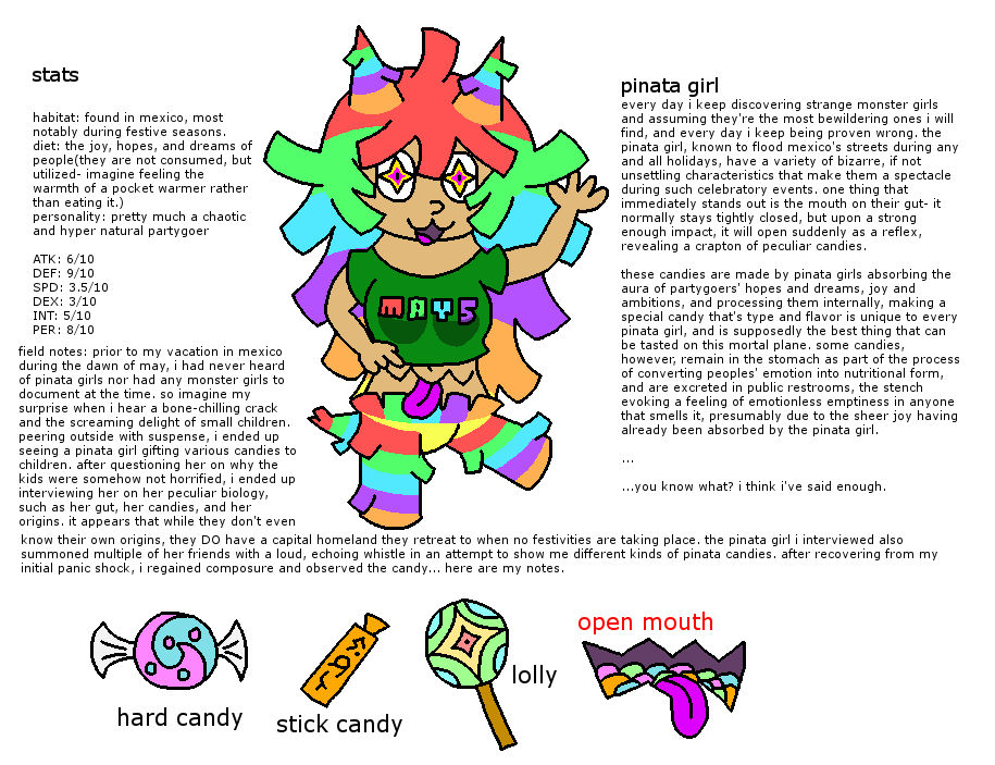 Pinata monster girl by grazer-razor on DeviantArt