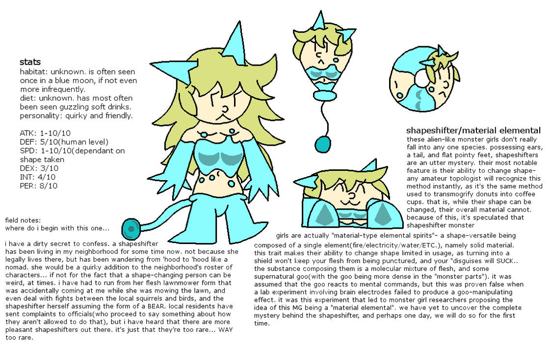 shapeshifter/material elemental monster girl by grazer-razor on DeviantArt