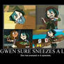 Gwen sneezing Motivational Poster