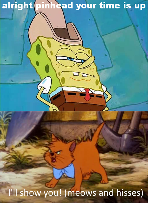 Spongebob calls Toulouse a Pinhead