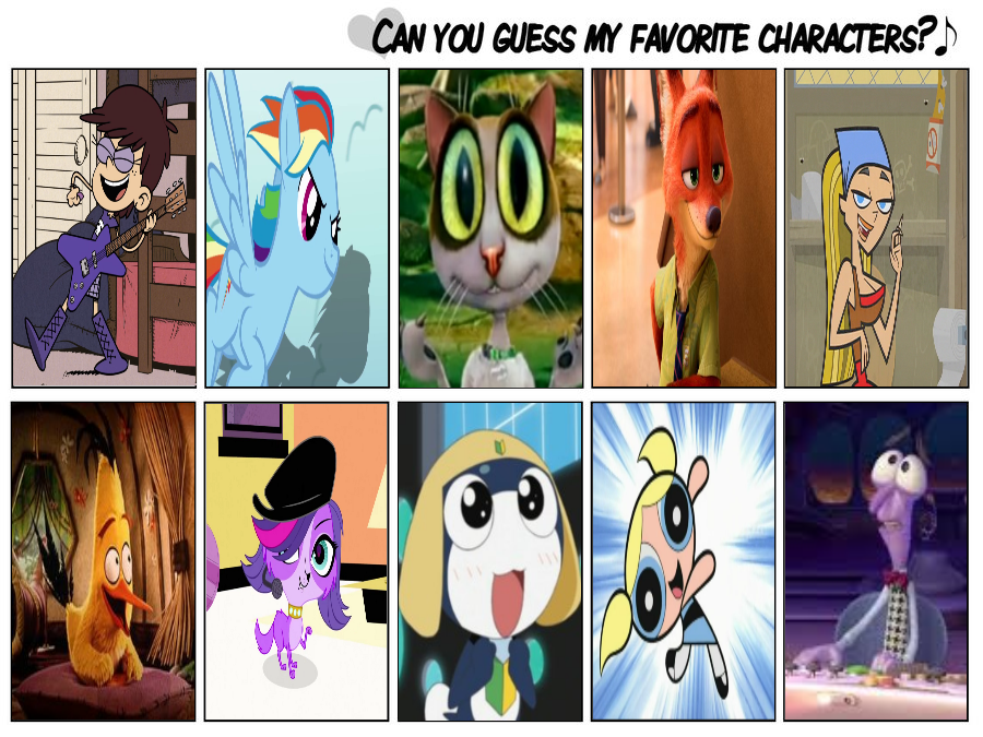 Can you Guess my Favorite Characters