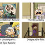Loud House 2017 Animated Movies Comparison Chart