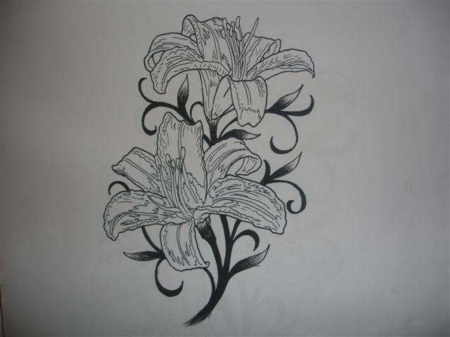 lily tattoo pattern by CHICANOCHOP on DeviantArt lily tattoo pattern by CHICANOCHOP on DeviantArt