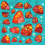 Happy Lady Bugs, iPod skinni by illuSTOJA