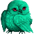 Teal Owl Icon for Ginnunga by Glad-Sad