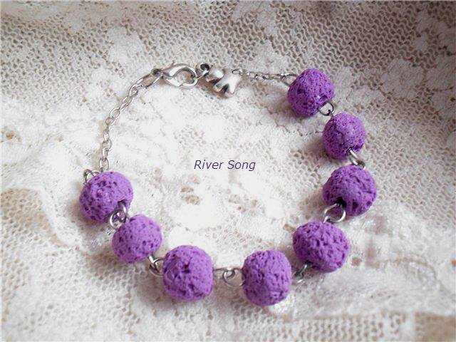 bracelet with purple beads