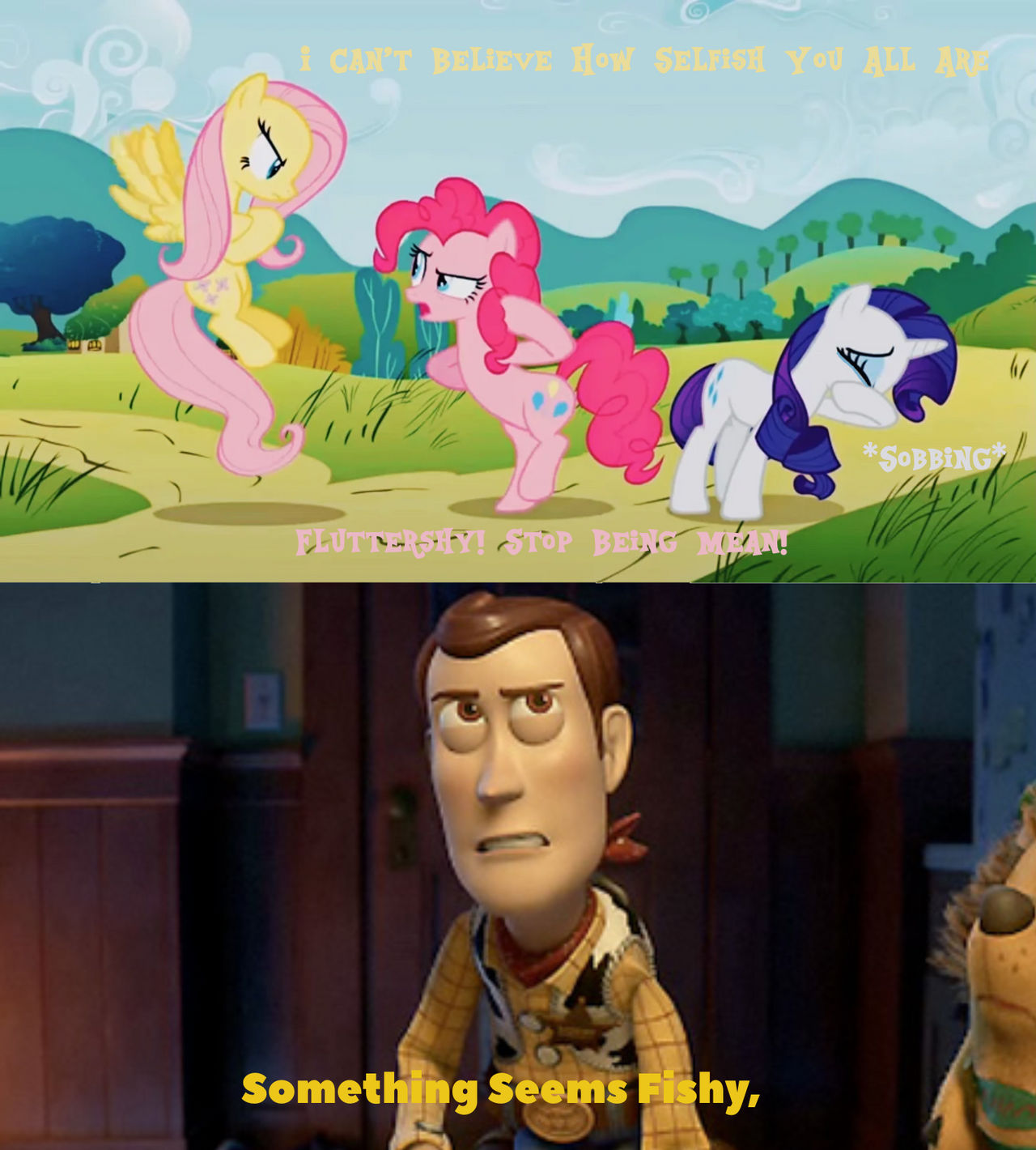 Fluttershy And Her Friends Argue With Woody by Danisawesome50 on DeviantArt