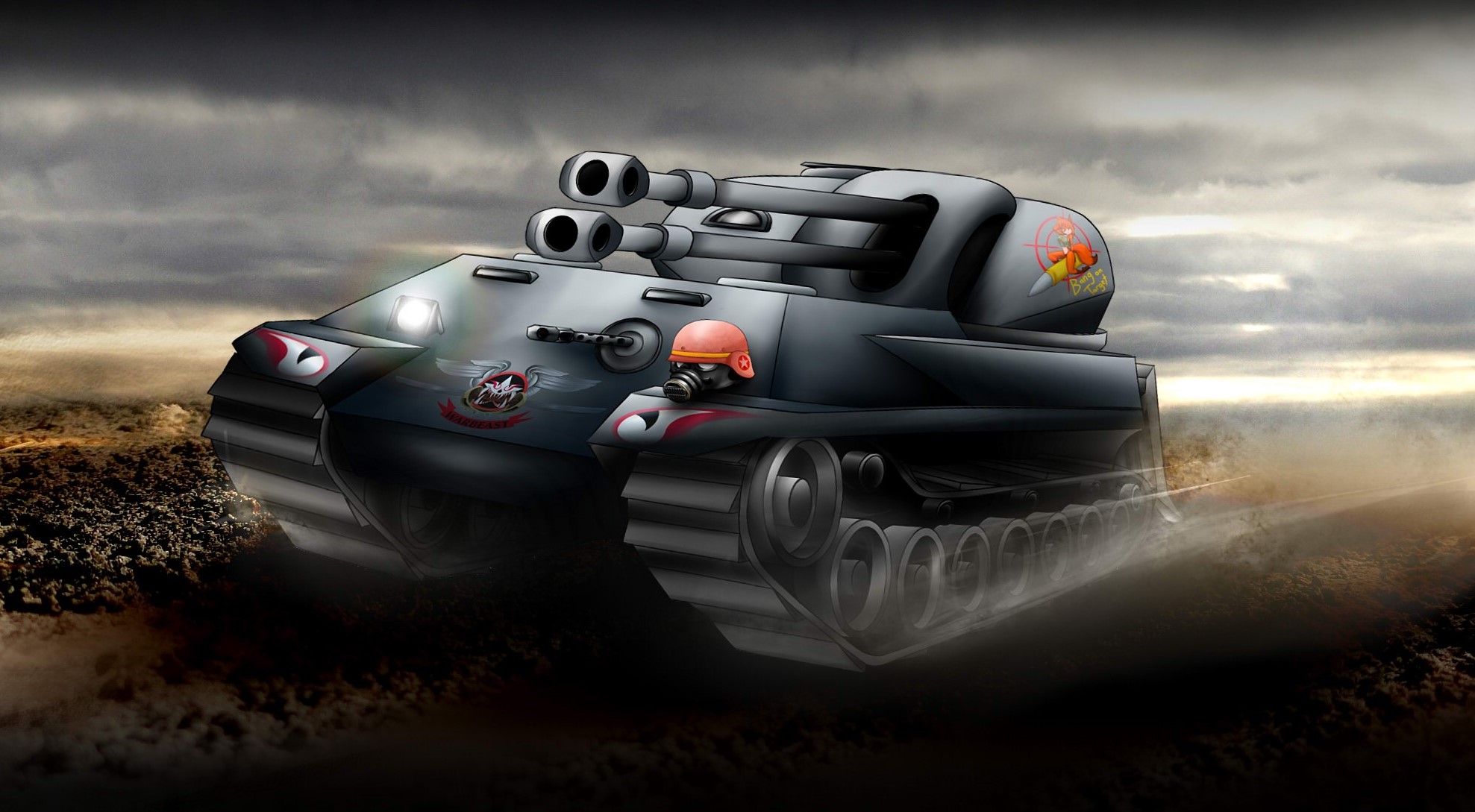 Double-barreled tank by GoneIn10Seconds on DeviantArt