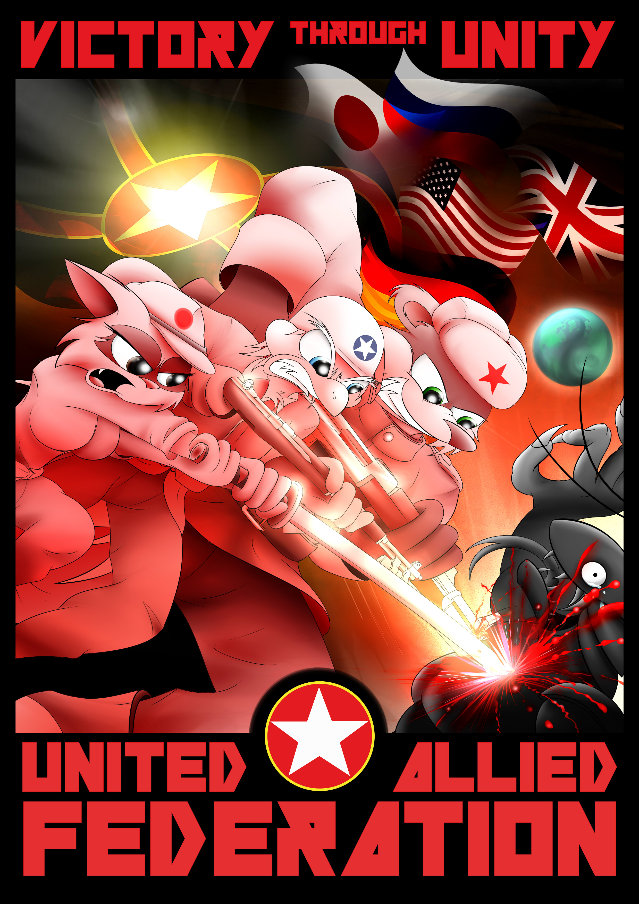 Victory Through Unity propaganda poster