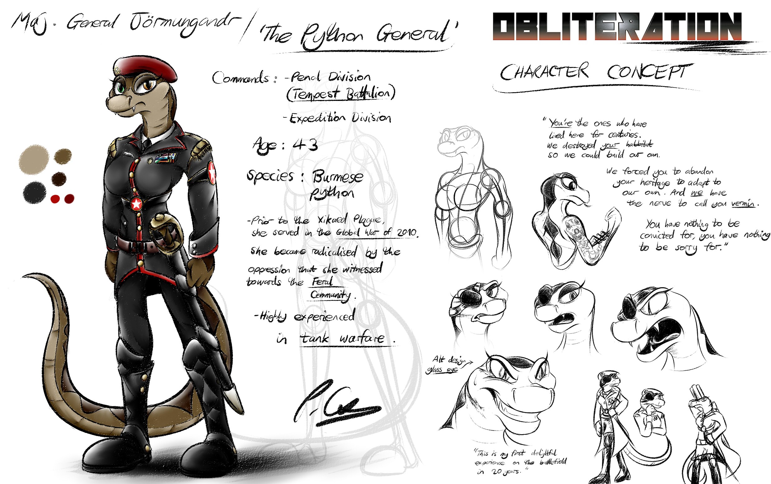 Character Concept The Python General By GoneIn10Seconds On DeviantArt