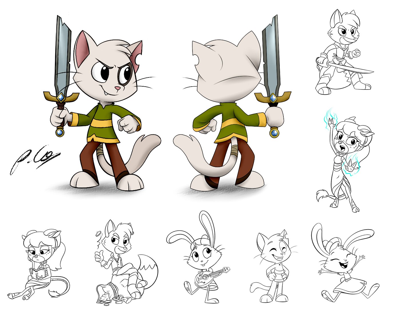True Tail illustrated acrylic charms