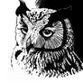 Rina Rozsas black and white Owl Print