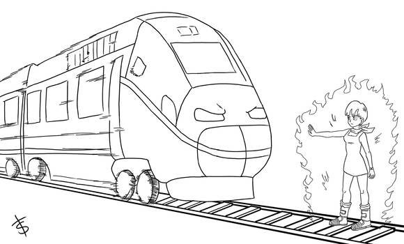 'Heros Officiel' illu : Bulma VS Train
