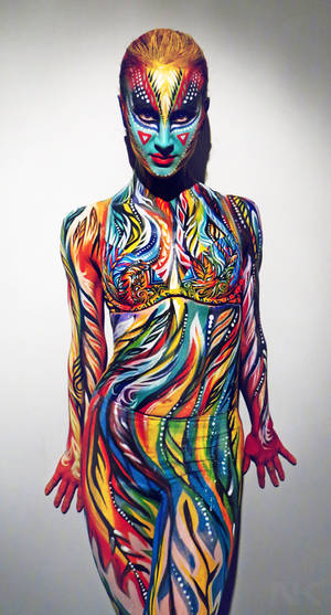 Life performance Body painting