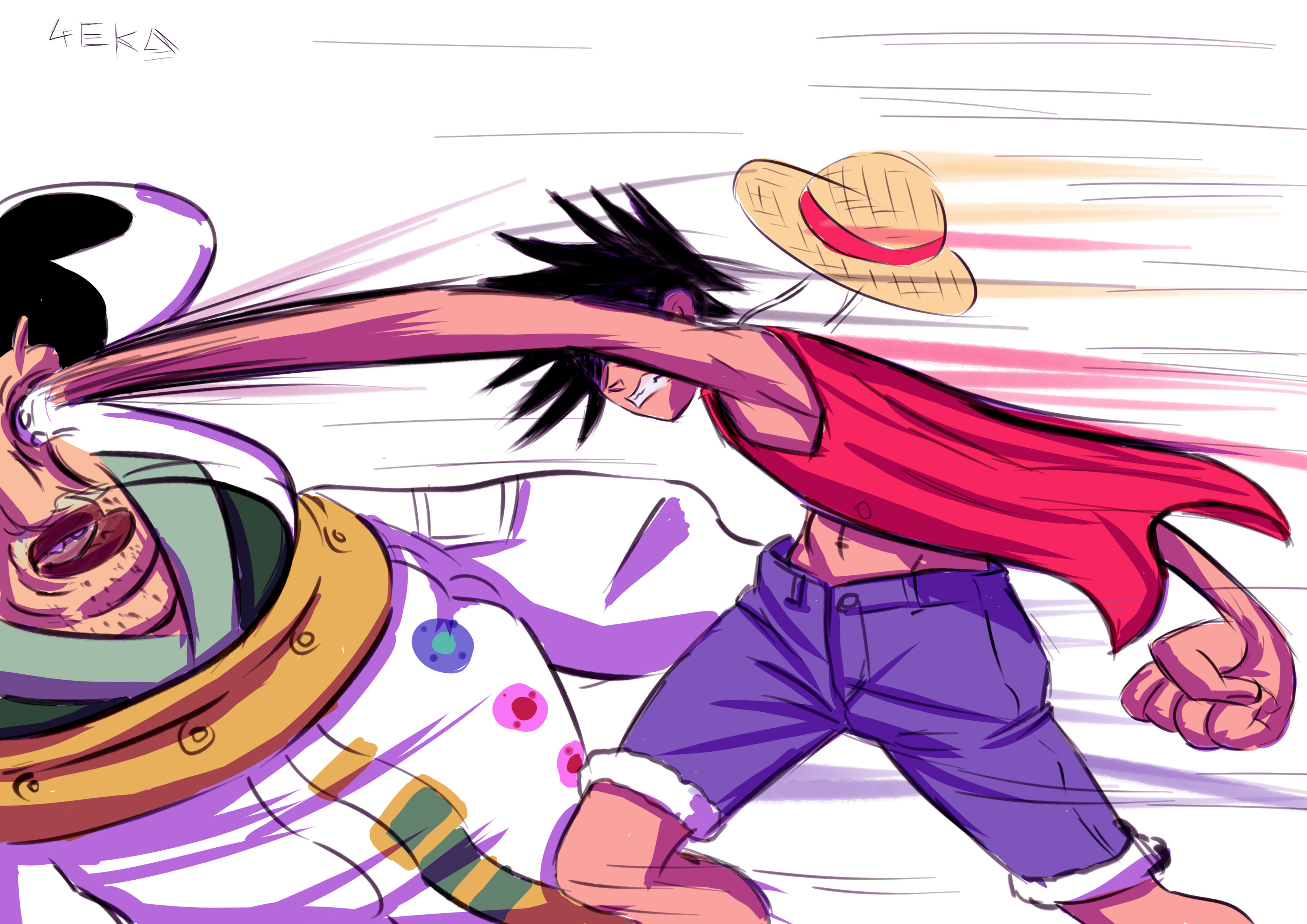 Boa Hancock Finds Out Luffy Punches A Celestial Dragon Luffy punches a celestial dragon by Geckoart8 on DeviantArt