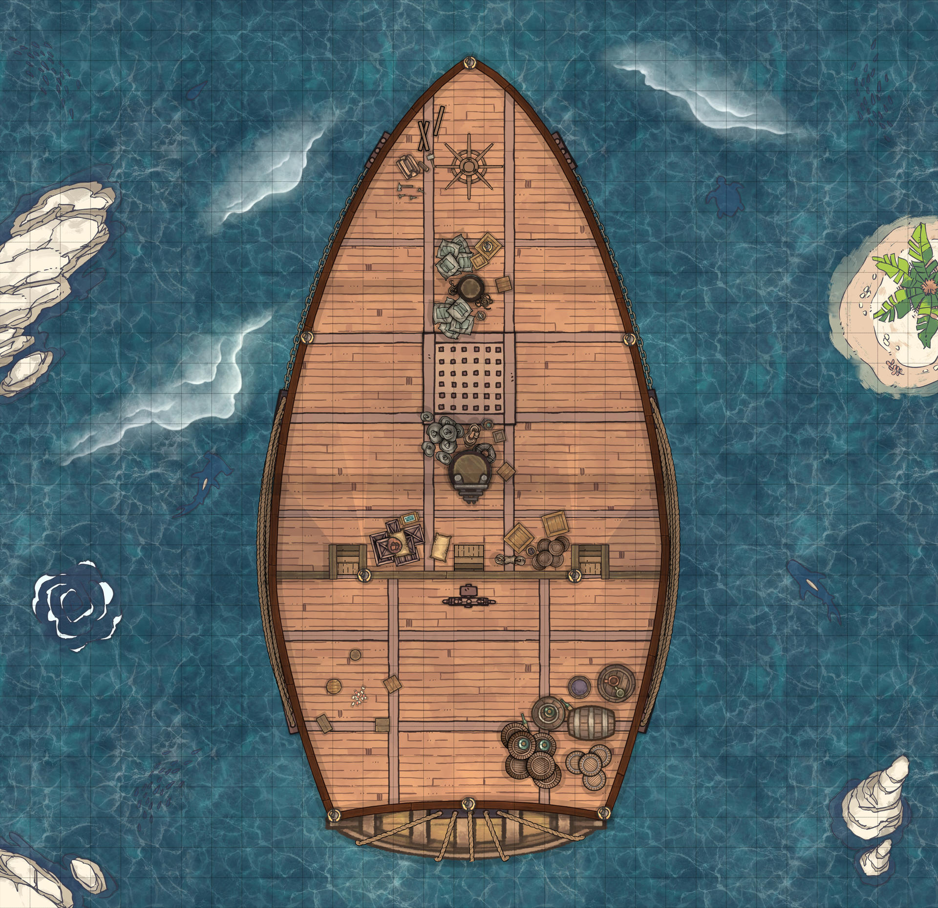 Sloop Rpg Map Boat Sloop 30x30 by MalladaXd on DeviantArt
