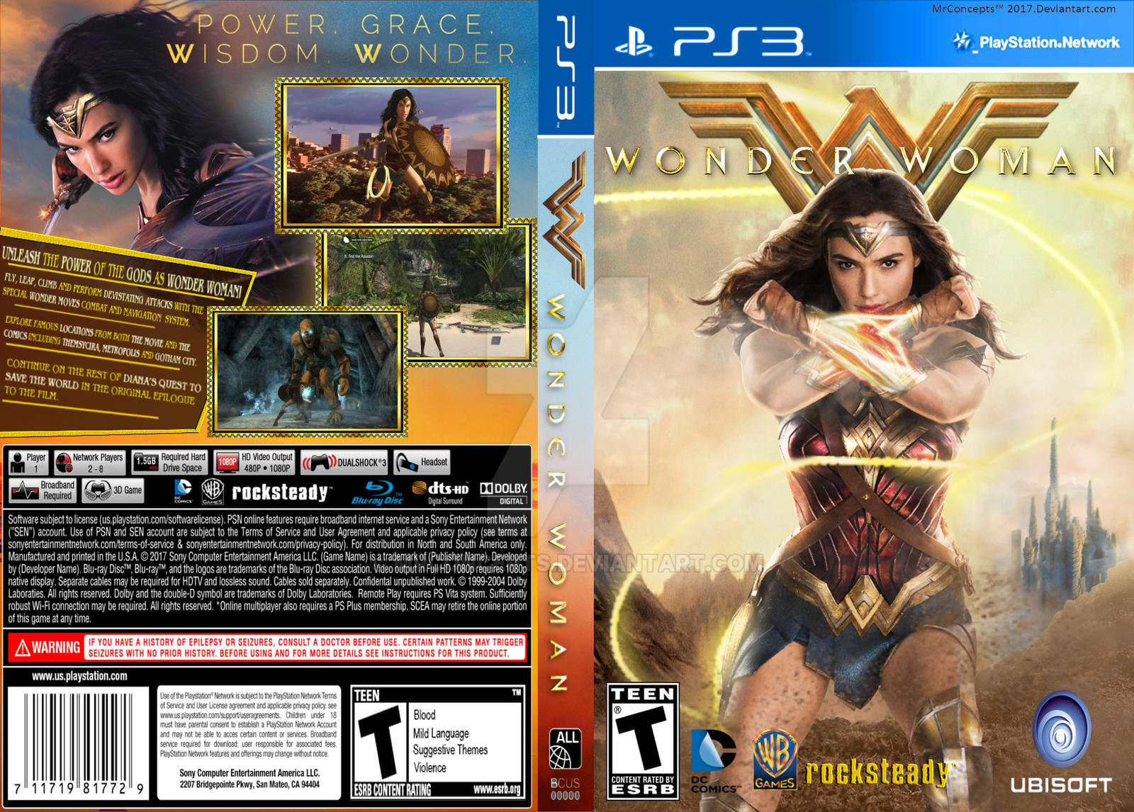Wonder Woman Video Game Cover ( Full ) by MrConcepts on DeviantArt