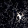Moon Flare Behind the Clouds