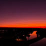 Crossing a Bridge at Sunset
