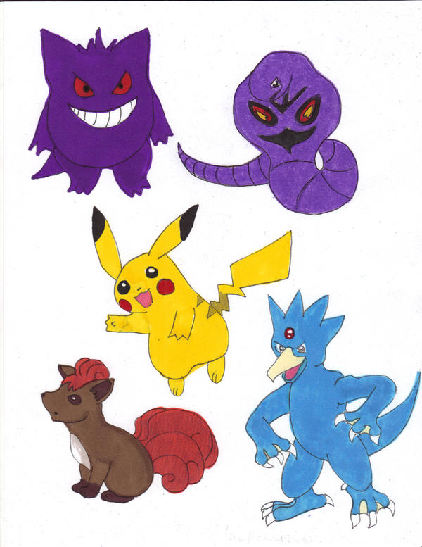 Pikachu, Gengar,Golduck,others