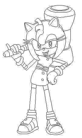 Download Amy Sonic Boom - Amy Rose Sonic Boom Drawing - Full Size