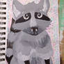 Raccoon painting. 