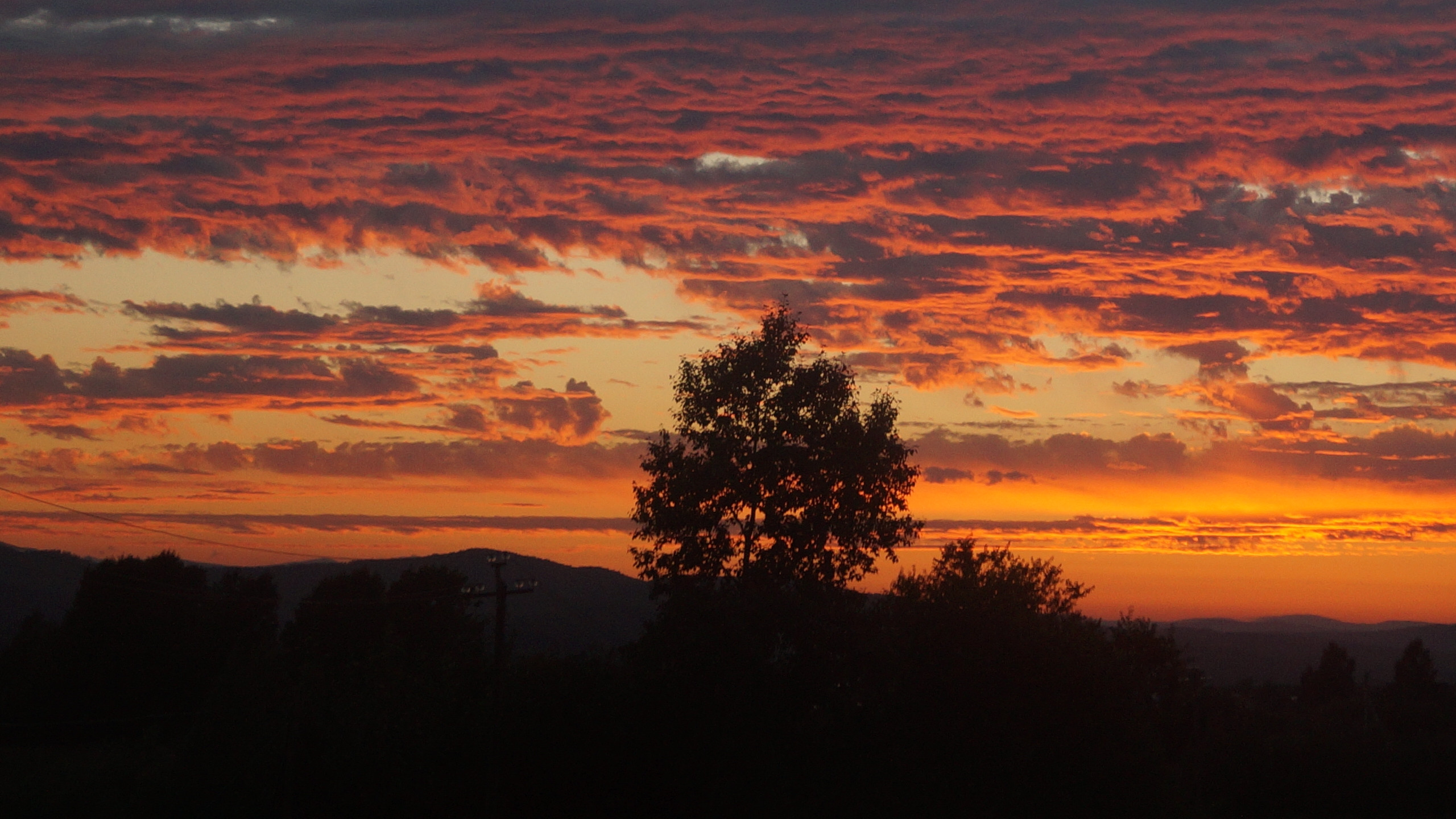 Sunset clouds from the window of my kitchen
